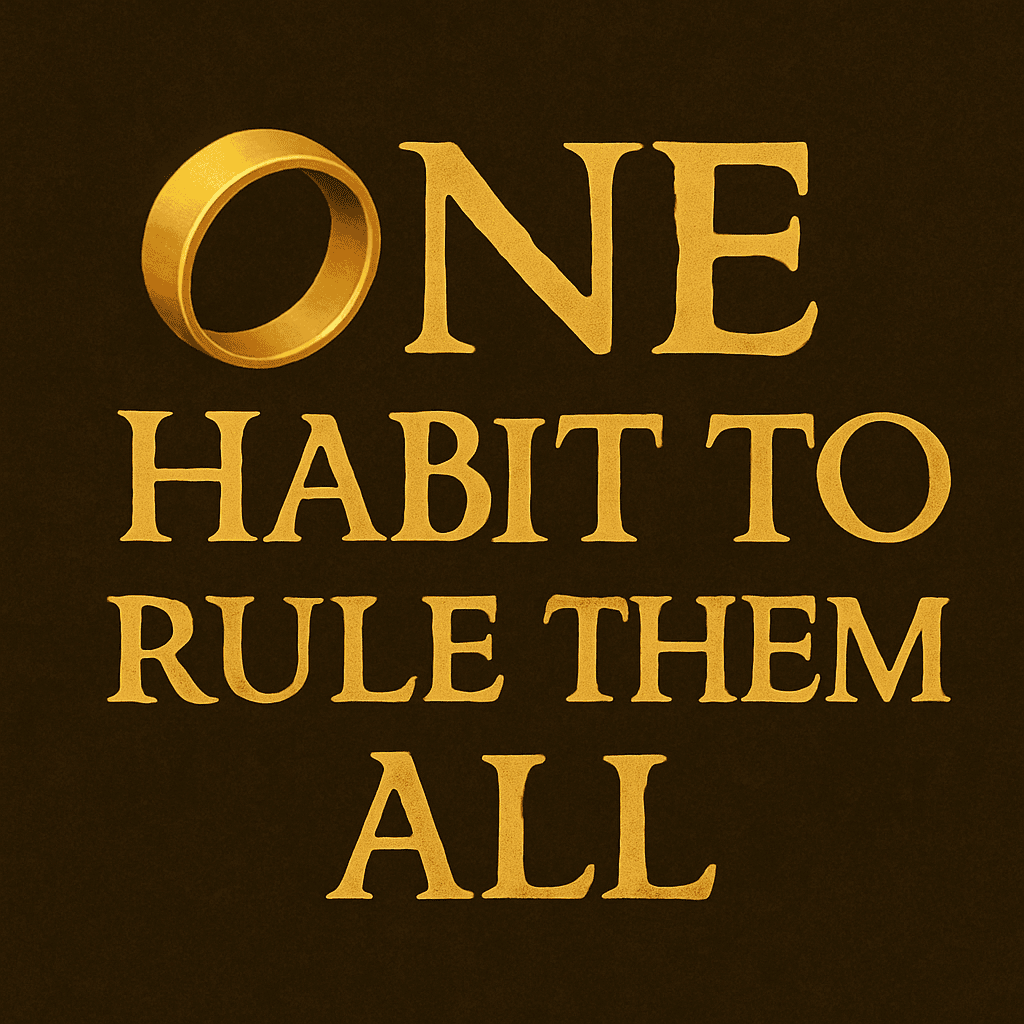 Visual representation of the one trading habit concept